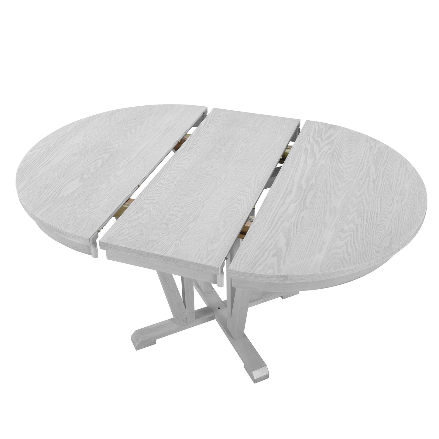 Rustic 5-Piece Extendable Dining Table Set