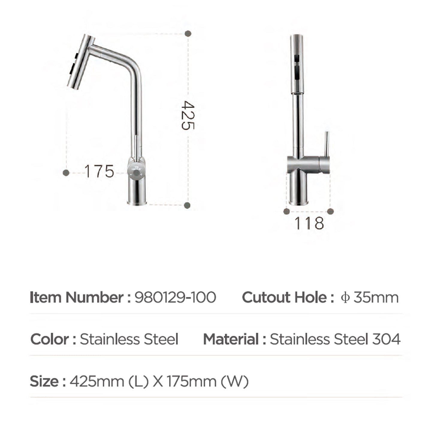 Single Handle Pull Down Sprayer Kitchen Faucet, Black Gold Finished