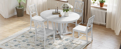 Rustic 5-Piece Extendable Dining Table Set