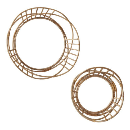 Round Rattan Mirror